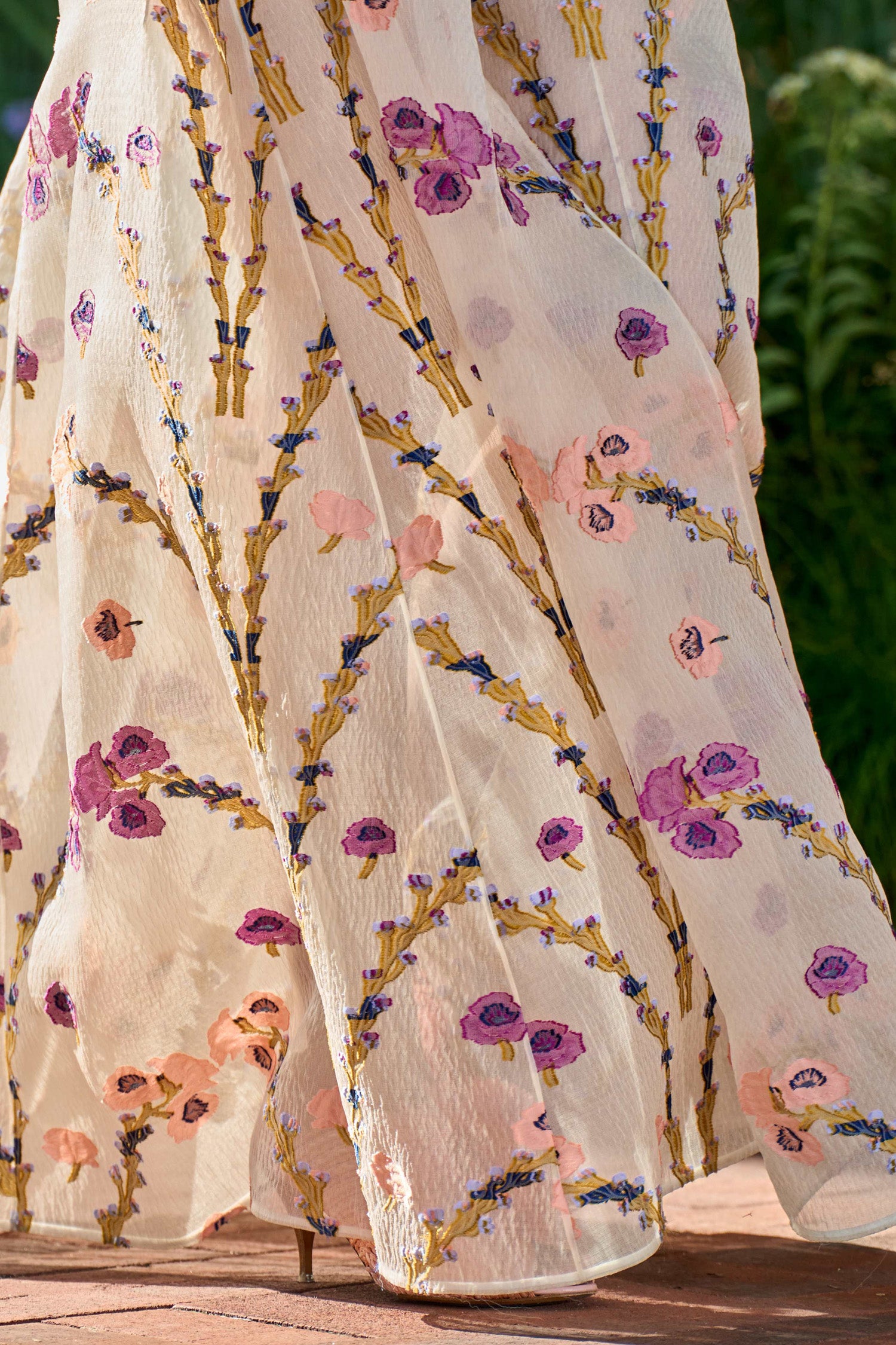 Ulla Johnson Solene Robe maxi Pearl Bloom organza