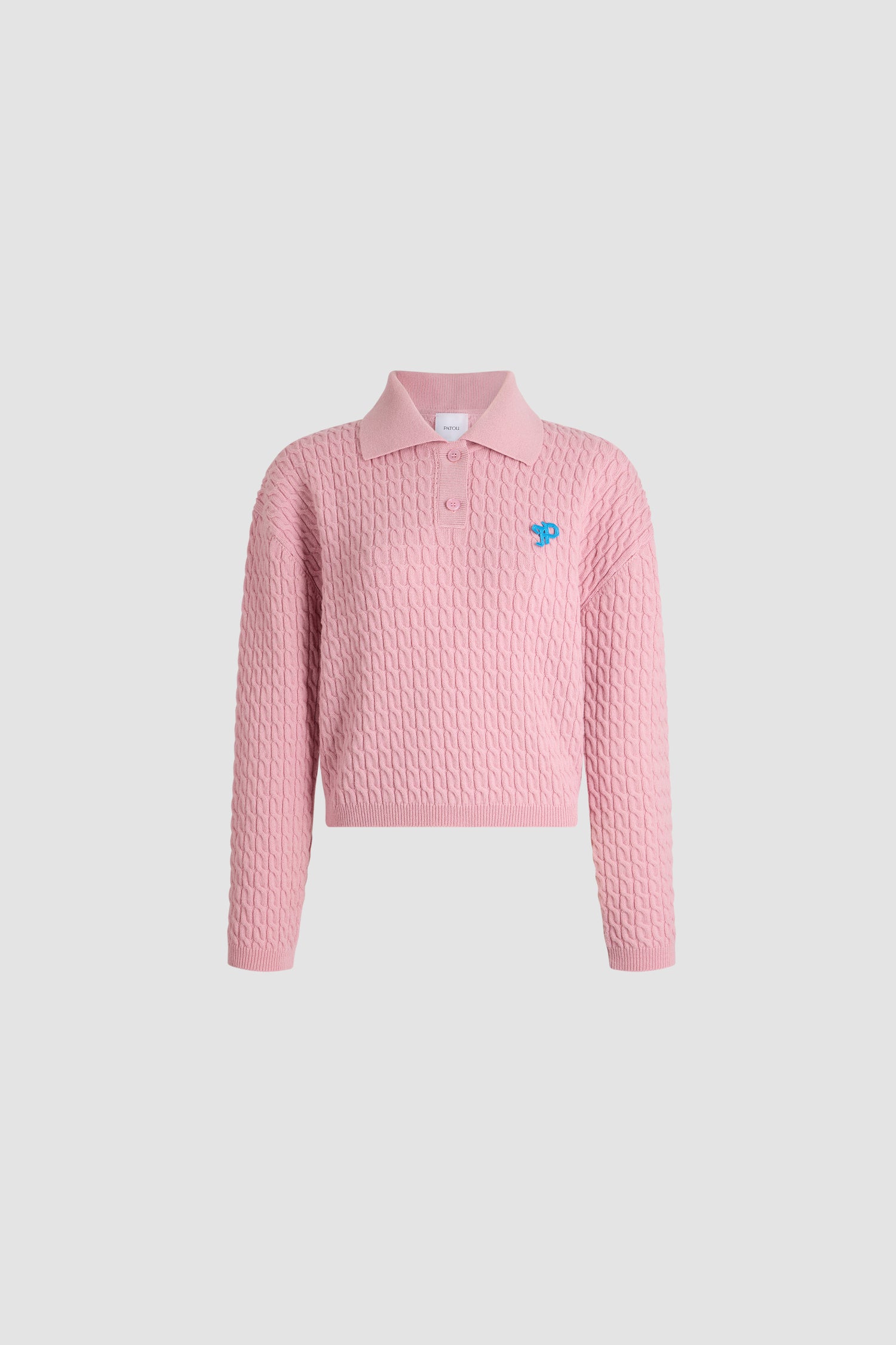 Patou H26KN389 polo Heather Pink laine cachemire