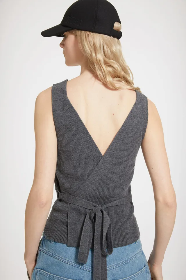 Patou KN153 Débardeur Maille Laine Graphite