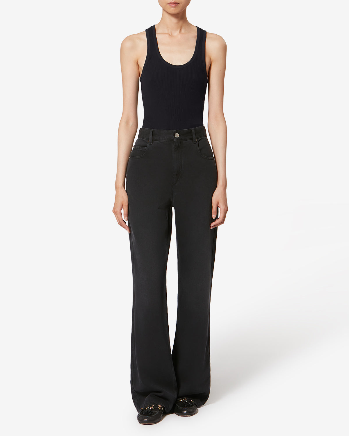 Isabel Marant Thea débardeur coton noir ajusté