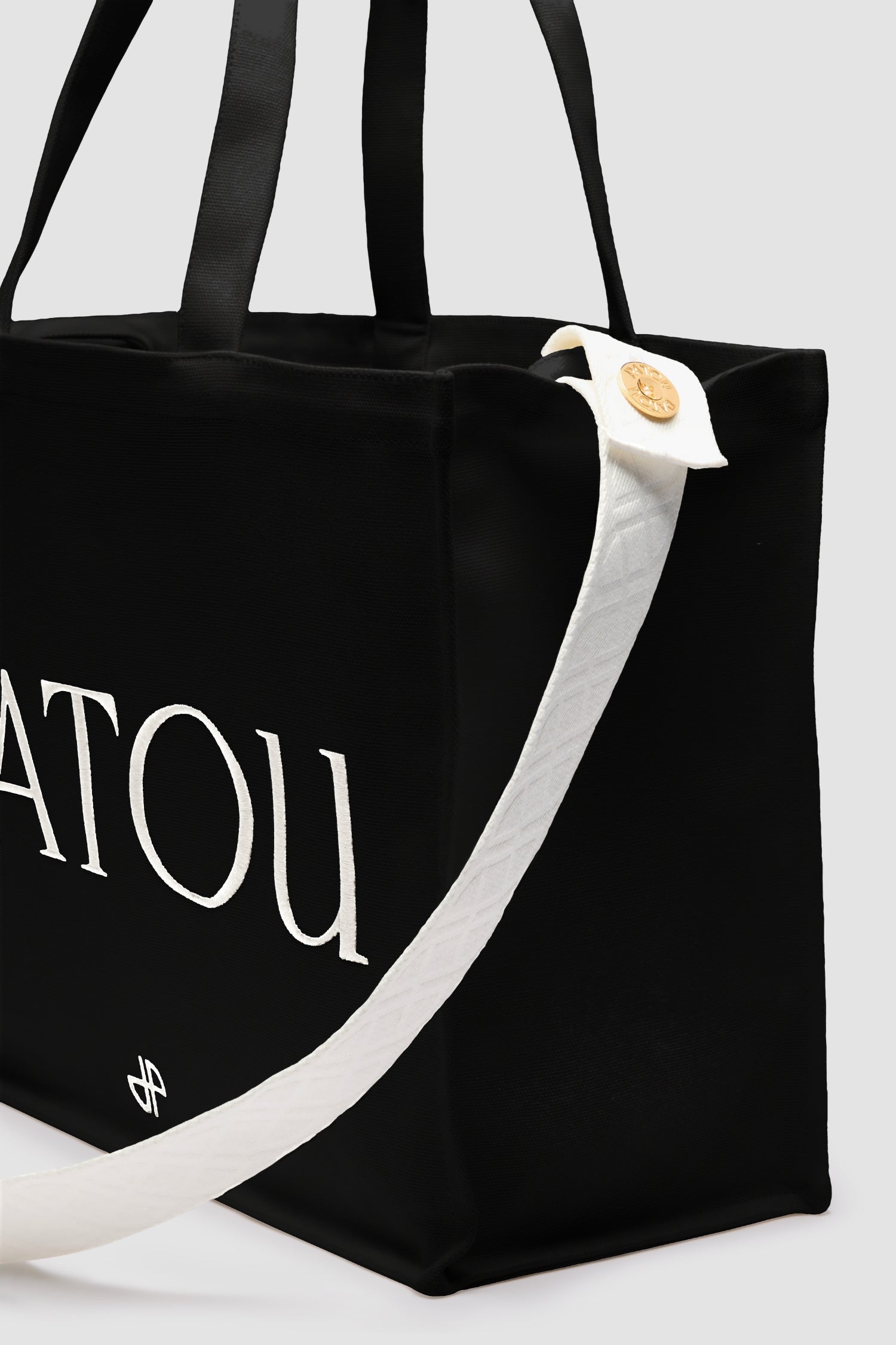 Patou P24AC0450076999B tote noir toile coton
