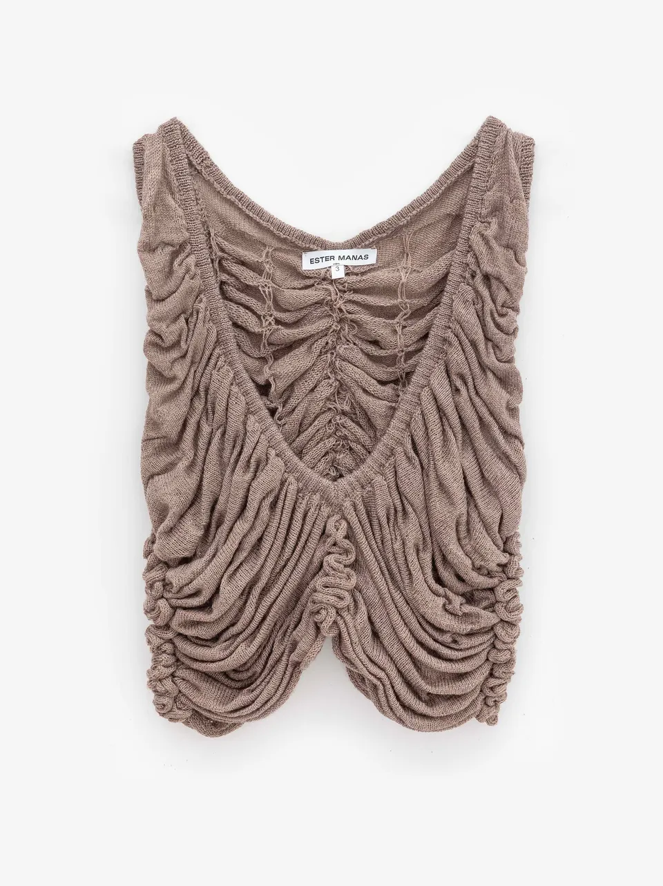 Ester Manas Ruched Wool Knit Top maille M/L