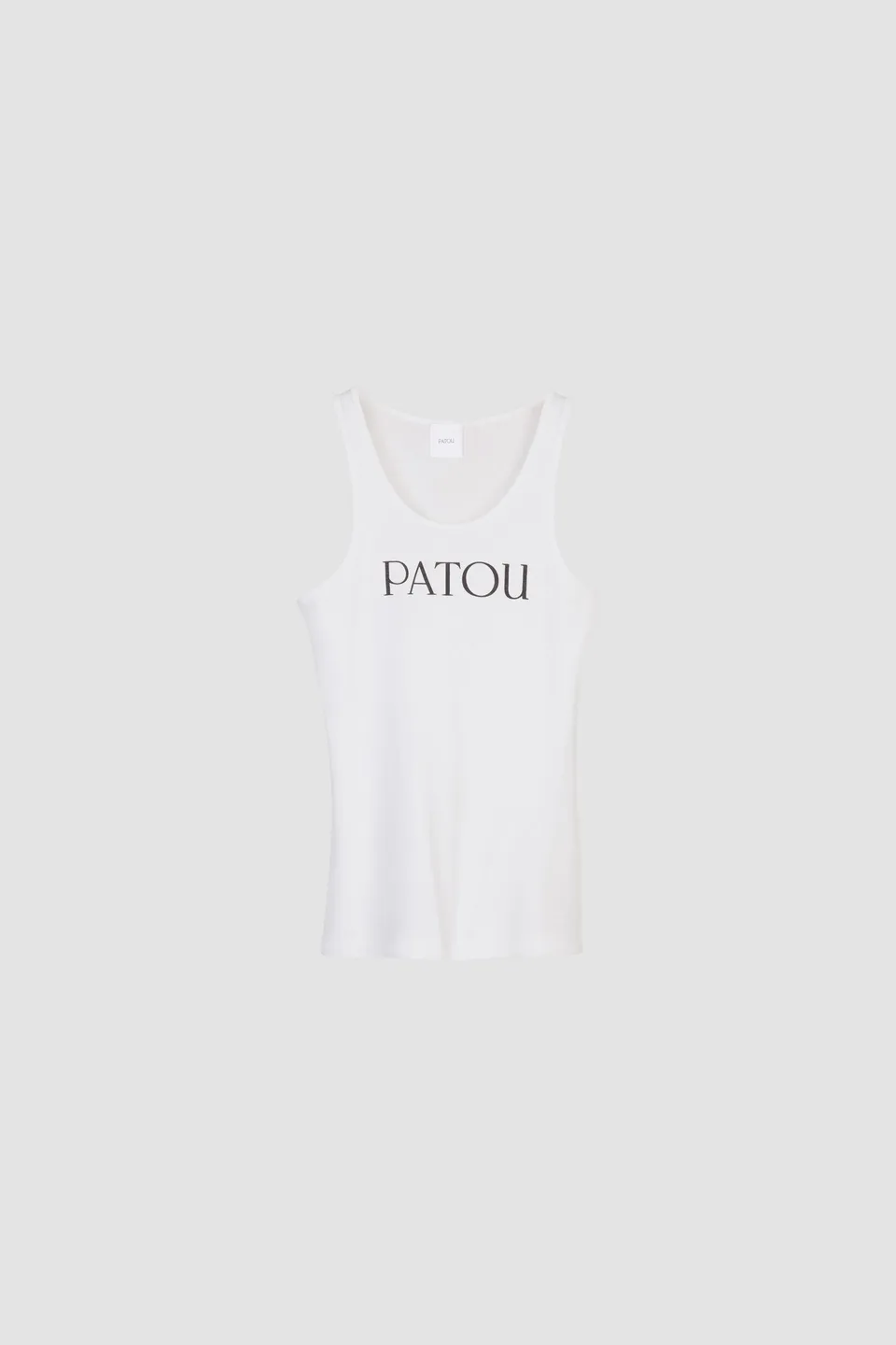 Patou JE015 débardeur coton bio Blanc logo