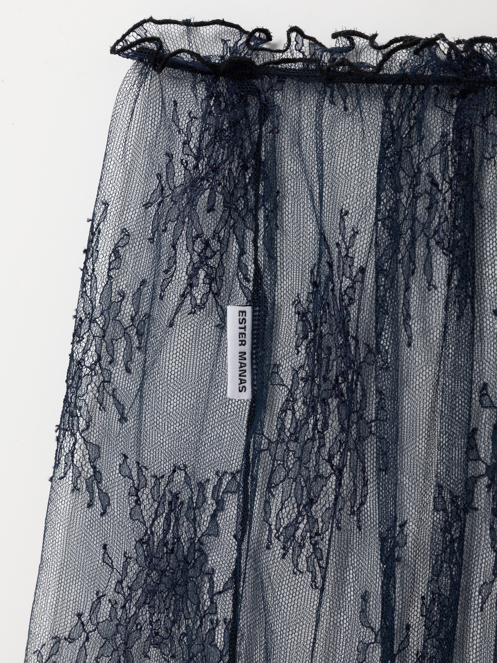 Ester Manas Navy Floral jupe dentelle Calais midi