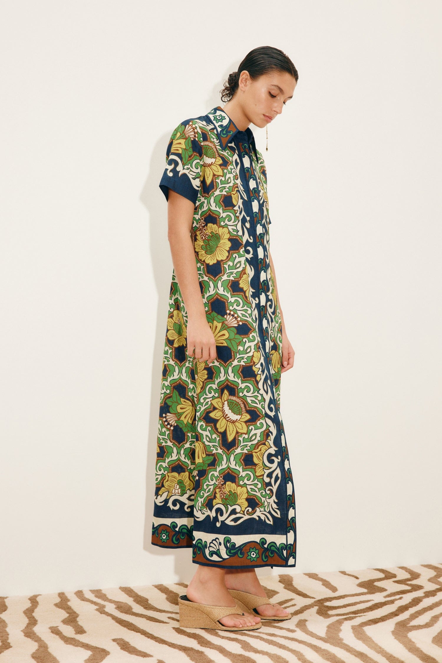 Alemaïs Liana Shirtdress robe chemise midi lin