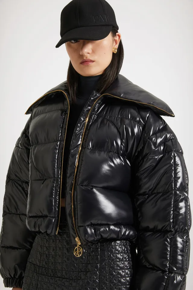 Patou Coats H23OU024 doudoune noire courte polyamide 38