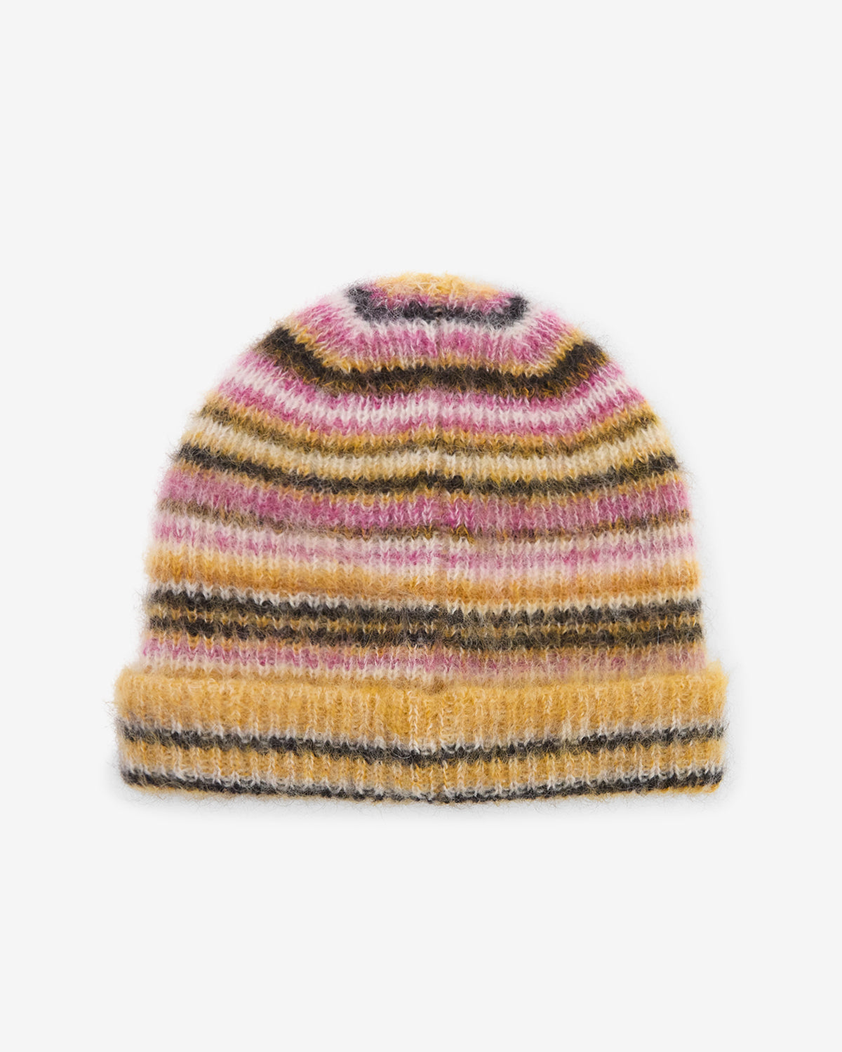 Isabel Marant Morenne bonnet mohair moutarde rayures