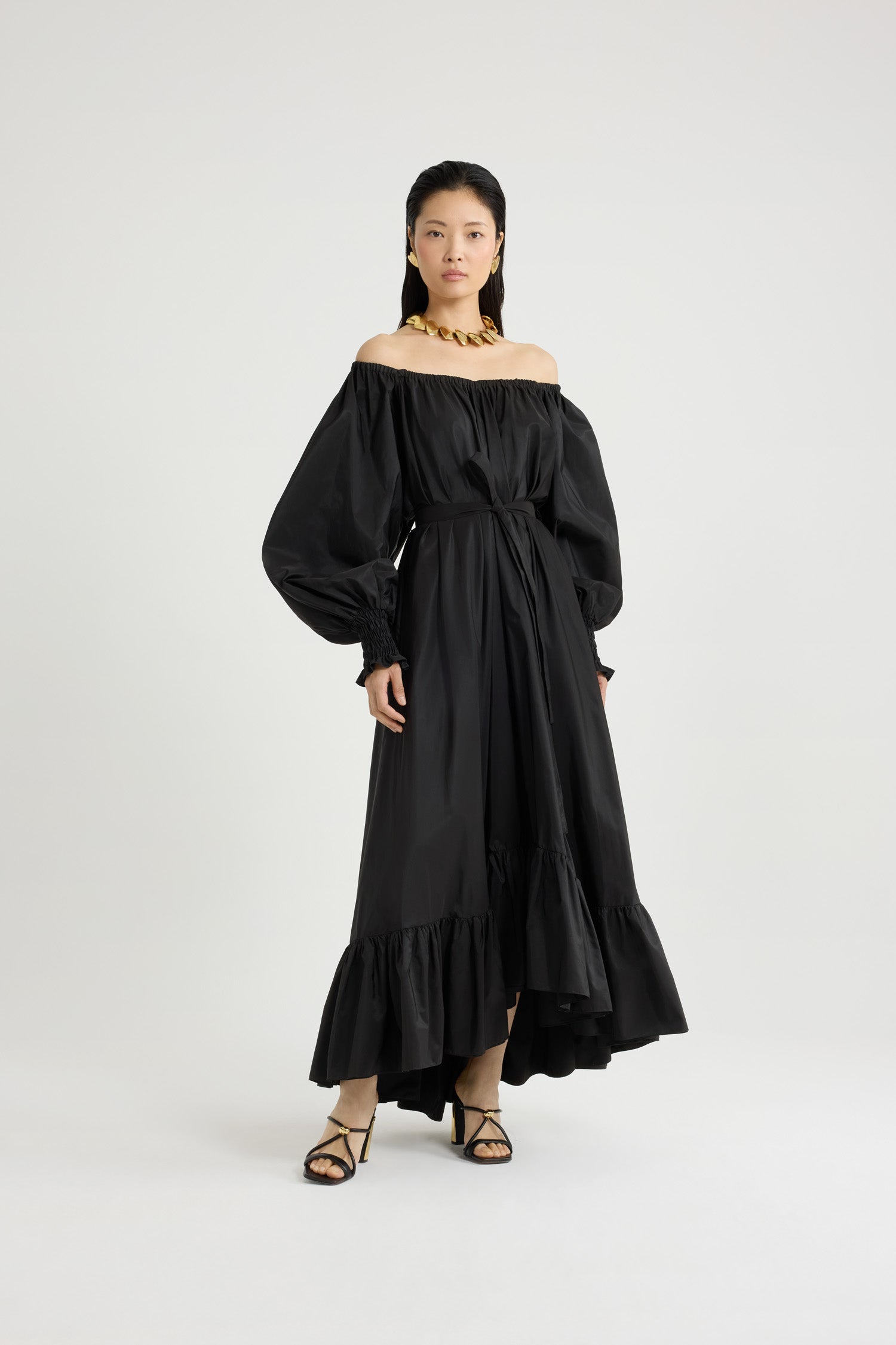 Patou E25DR1150011999B robe maxi faille noire