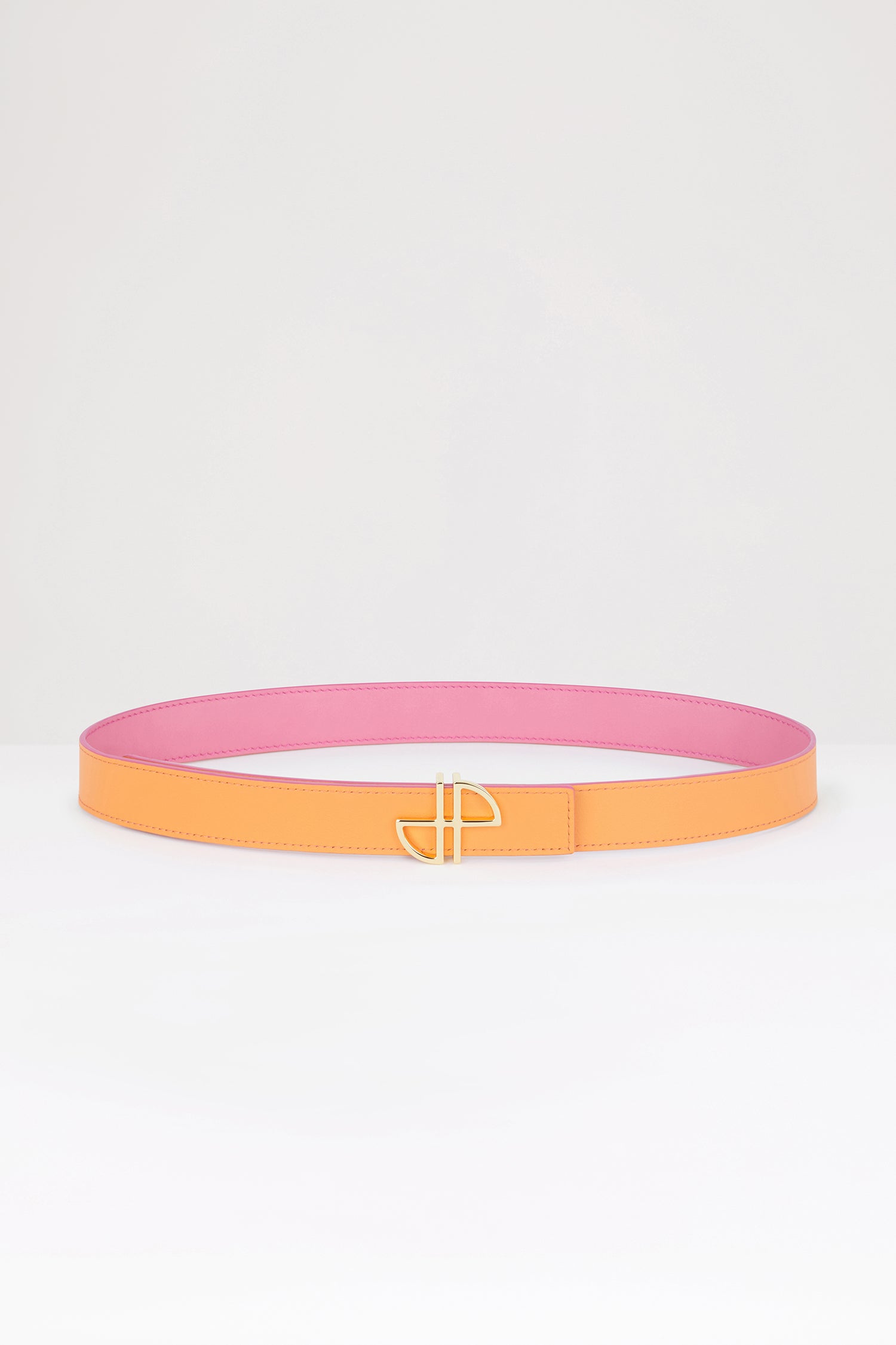 Patou BE001 ceinture cuir orange réversible