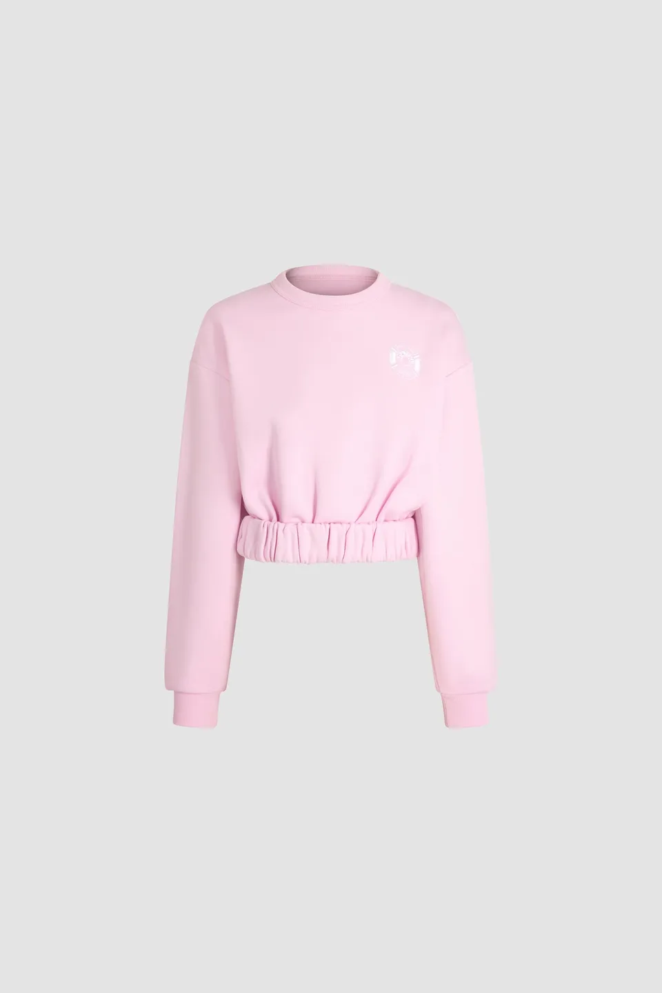 Patou SP065 sweat cropped coton bio rose Candy Pink