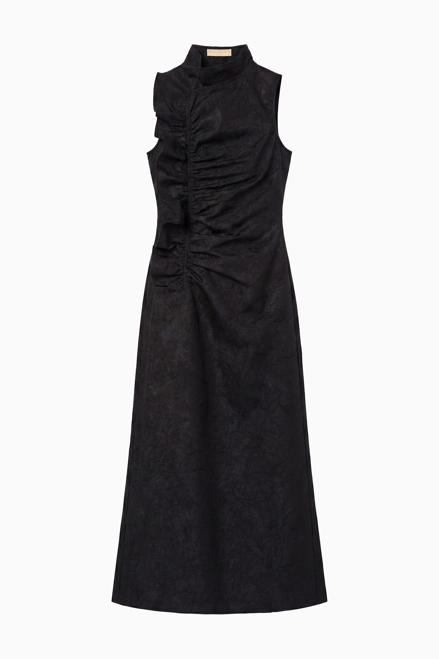Ulla Johnson Demetria robe midi noire Obsidian