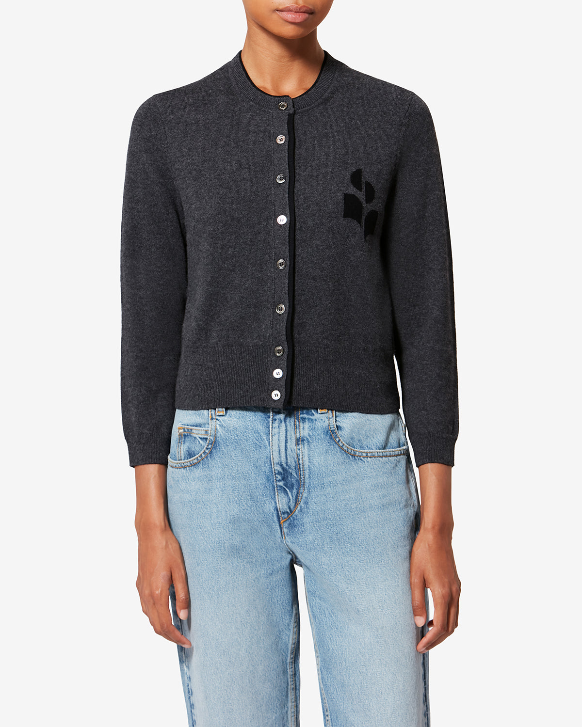 Isabel Marant Lona cardigan maille anthracite-noir