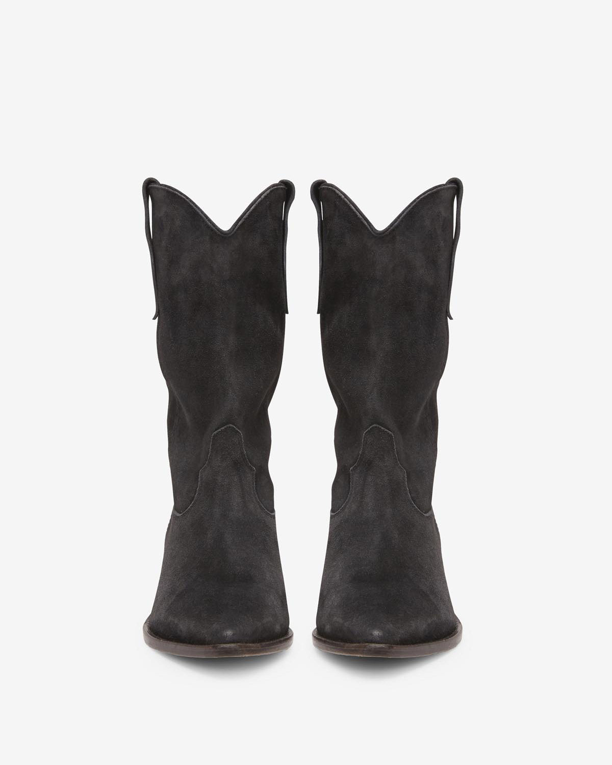 Isabel Marant Duerto bottes santiag noir délavé talon 4 cm
