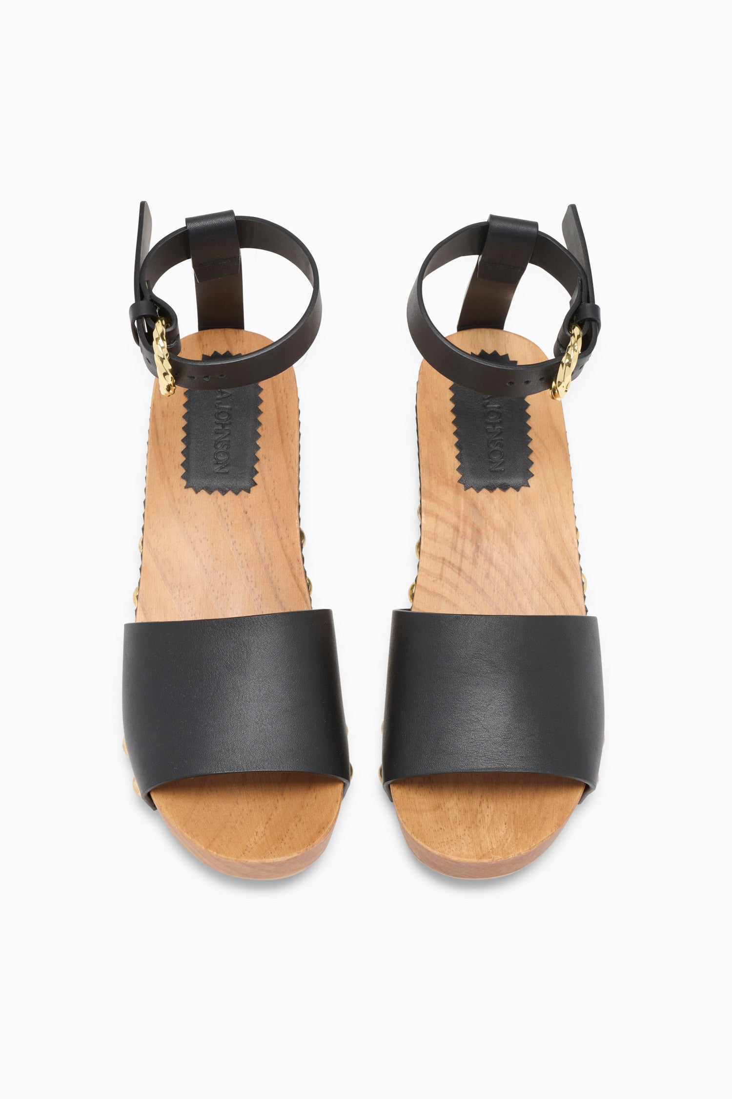 Ulla Johnson Esti Clog sabots noir cuir talon 60 mm