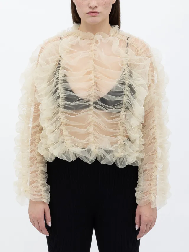 Ester Manas Ruched Puffy Top sable 34/44