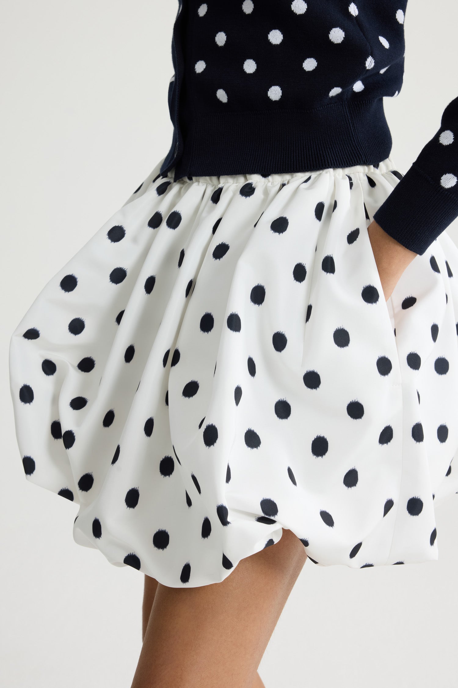 Patou Skirts P26SK11002455964 Mini jupe blanche pois faille