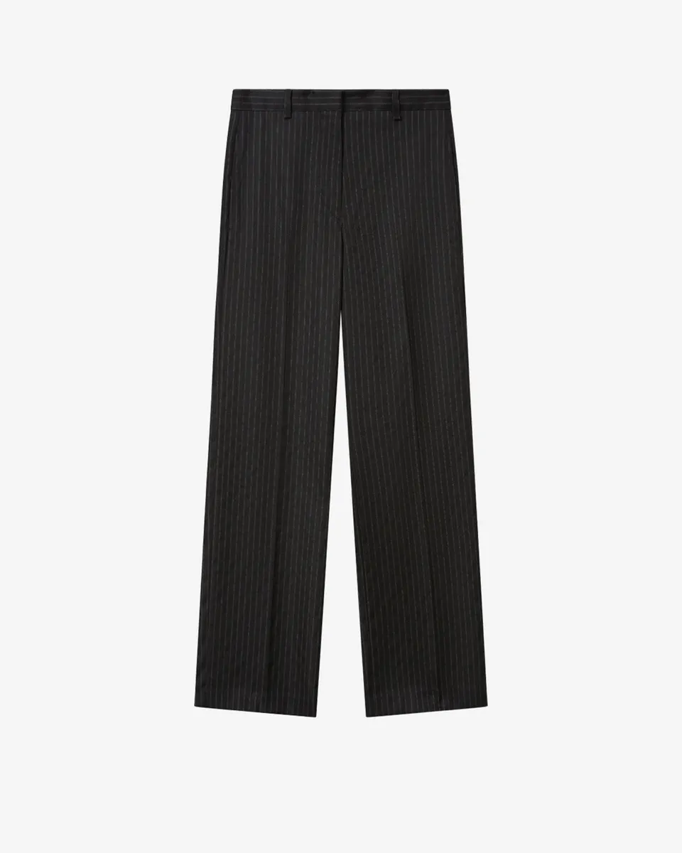 Isabel Marant Noanda pantalon laine noir à rayures