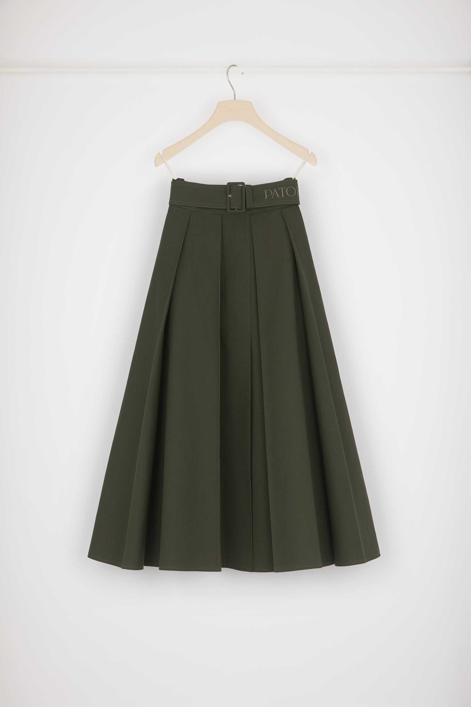 Patou H22SK0330124752W jupe maxi Winter Moss coton bio