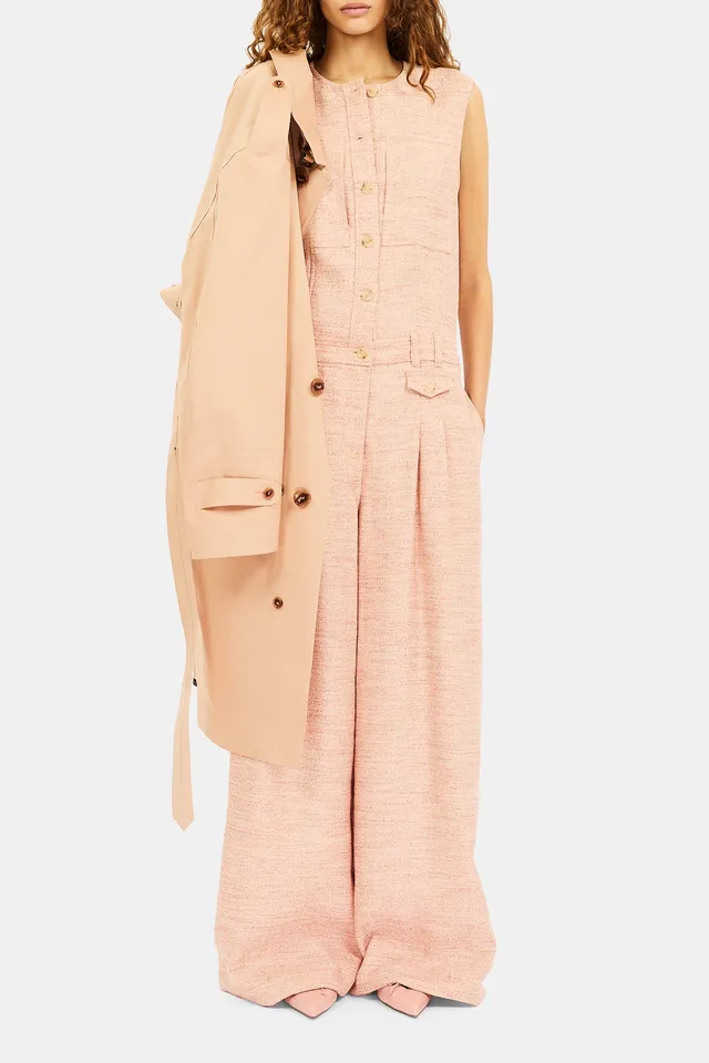 Ulla Johnson Sloane trench rose coton bonded