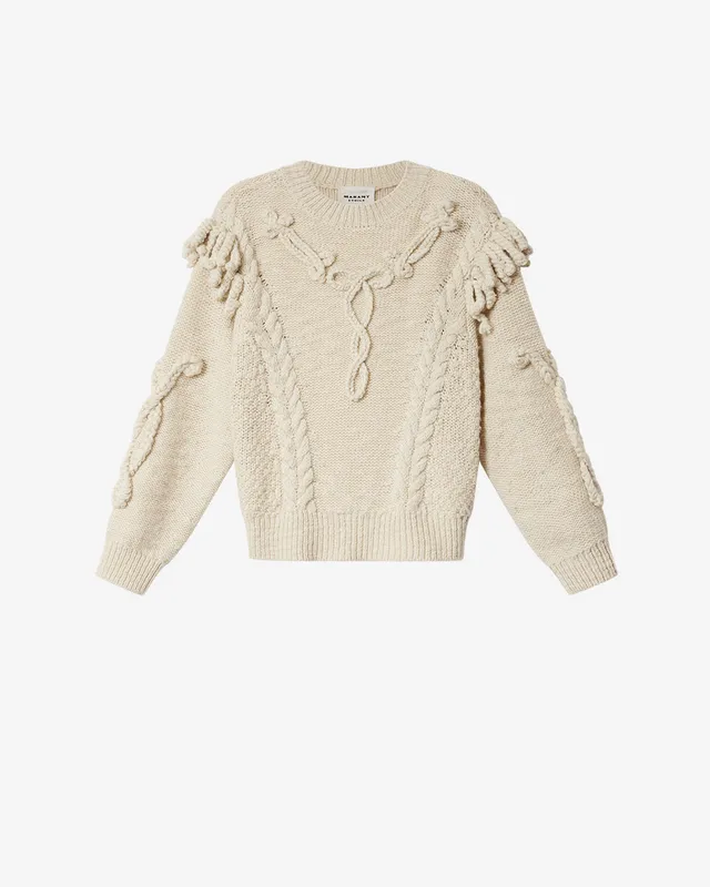 Isabel Marant Katria pull écru laine torsadée 34-44