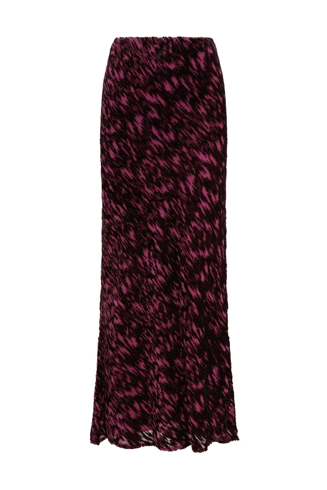 Alemaïs Jimi jupe maxi velours métallisé taille 6 UK