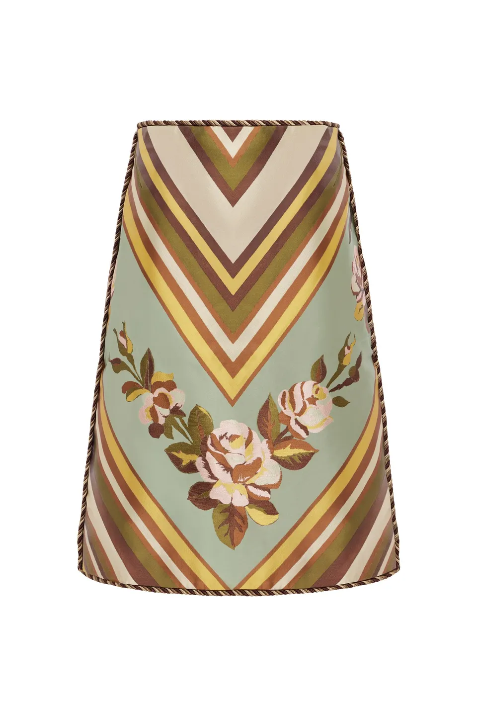 Alemais La Rosa jupe droite jacquard floral genou