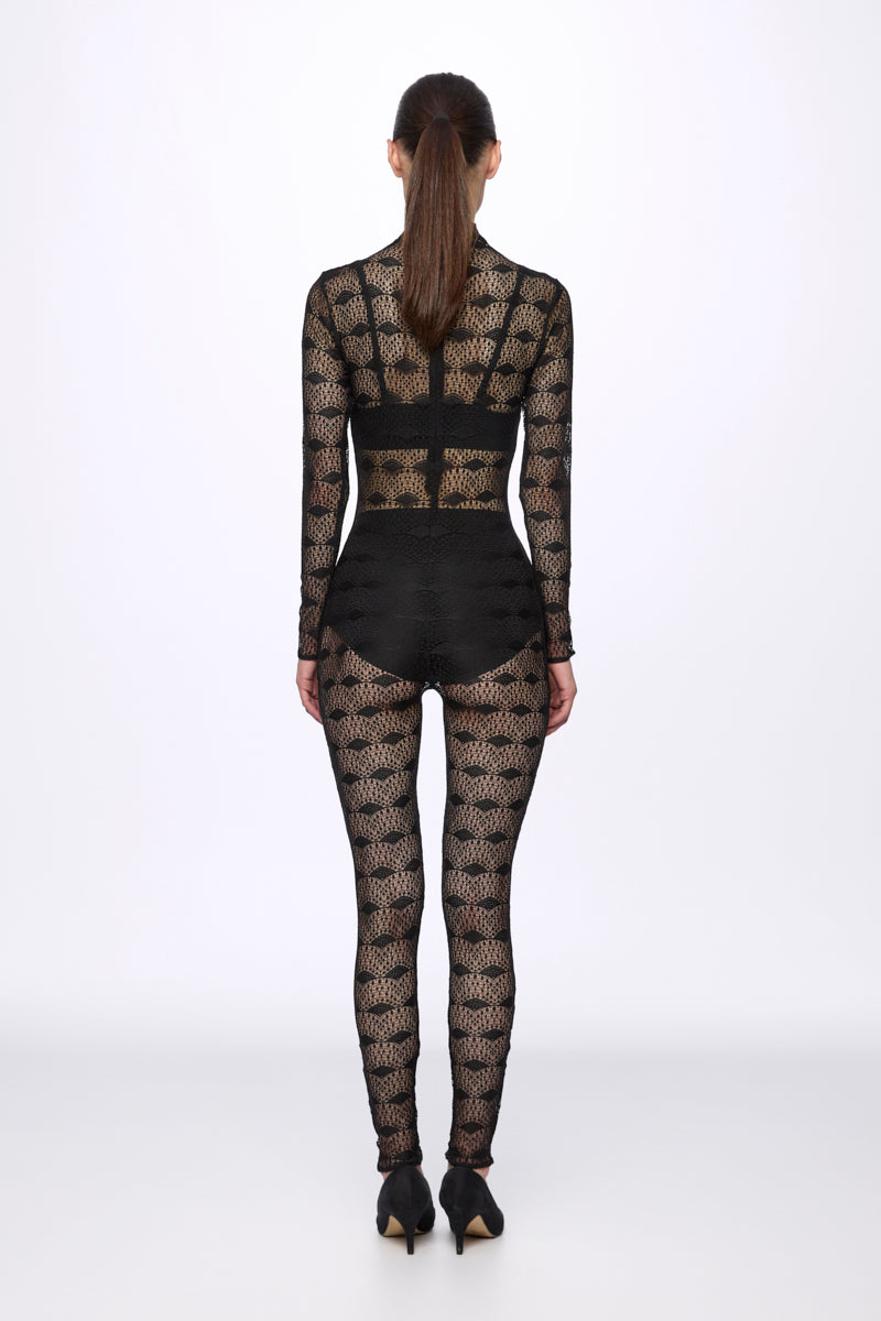 ATU Body Couture Catsuits combinaison dentelle col montant