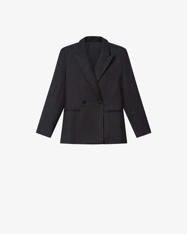 Isabel Marant Ranya veste noir laine double boutonnage