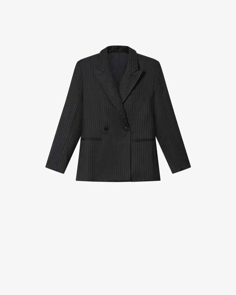 Isabel Marant Ranya veste noir laine double boutonnage