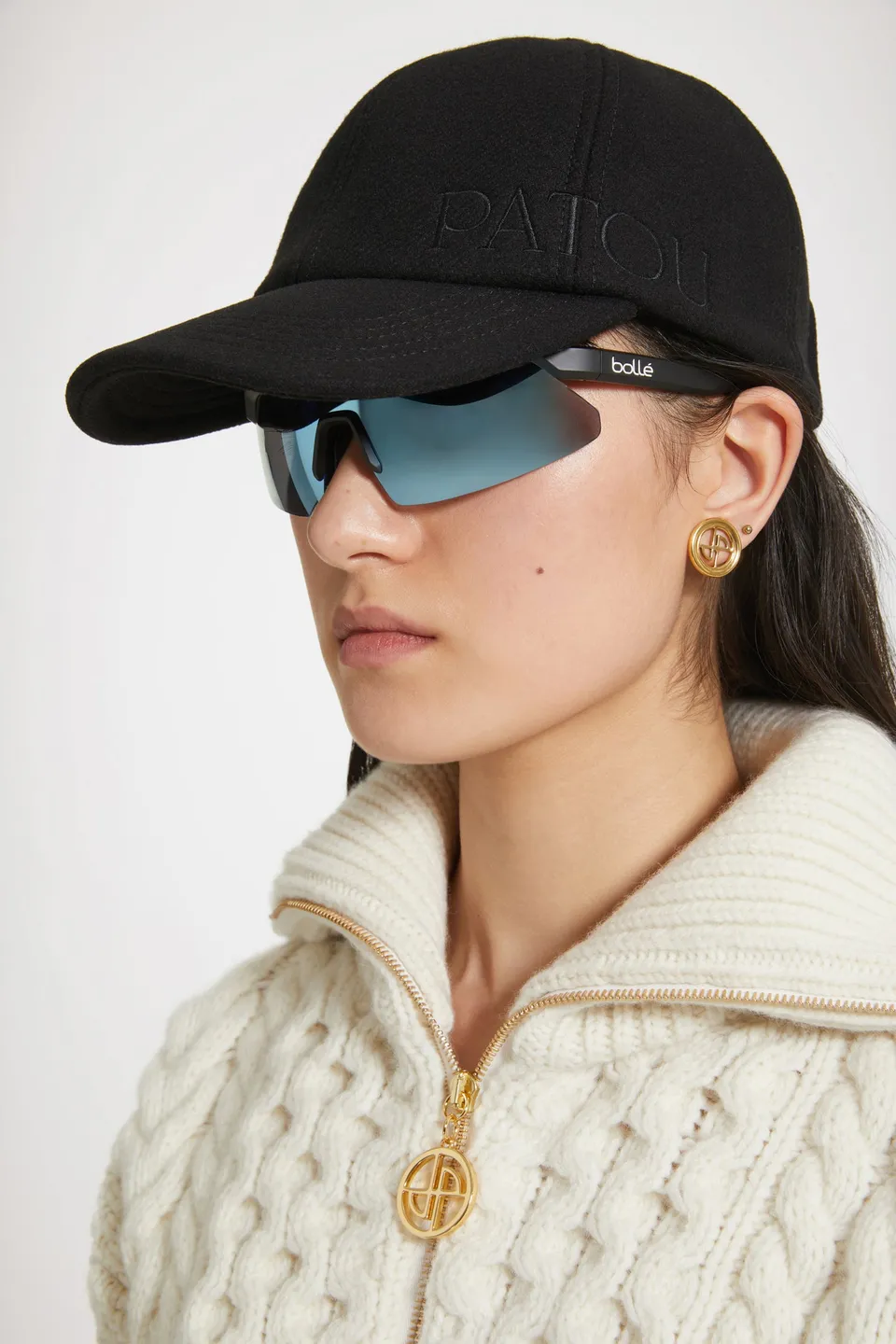 Patou casquette feutre laine noire XS
