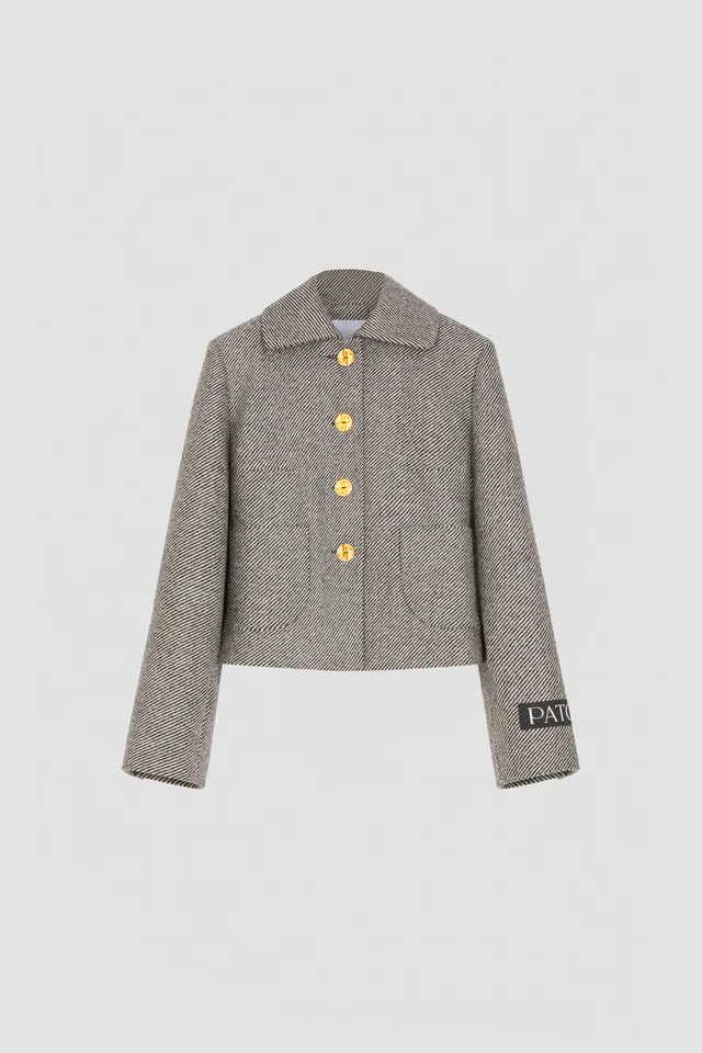 Patou JA034 veste laine graphite grise taille 38