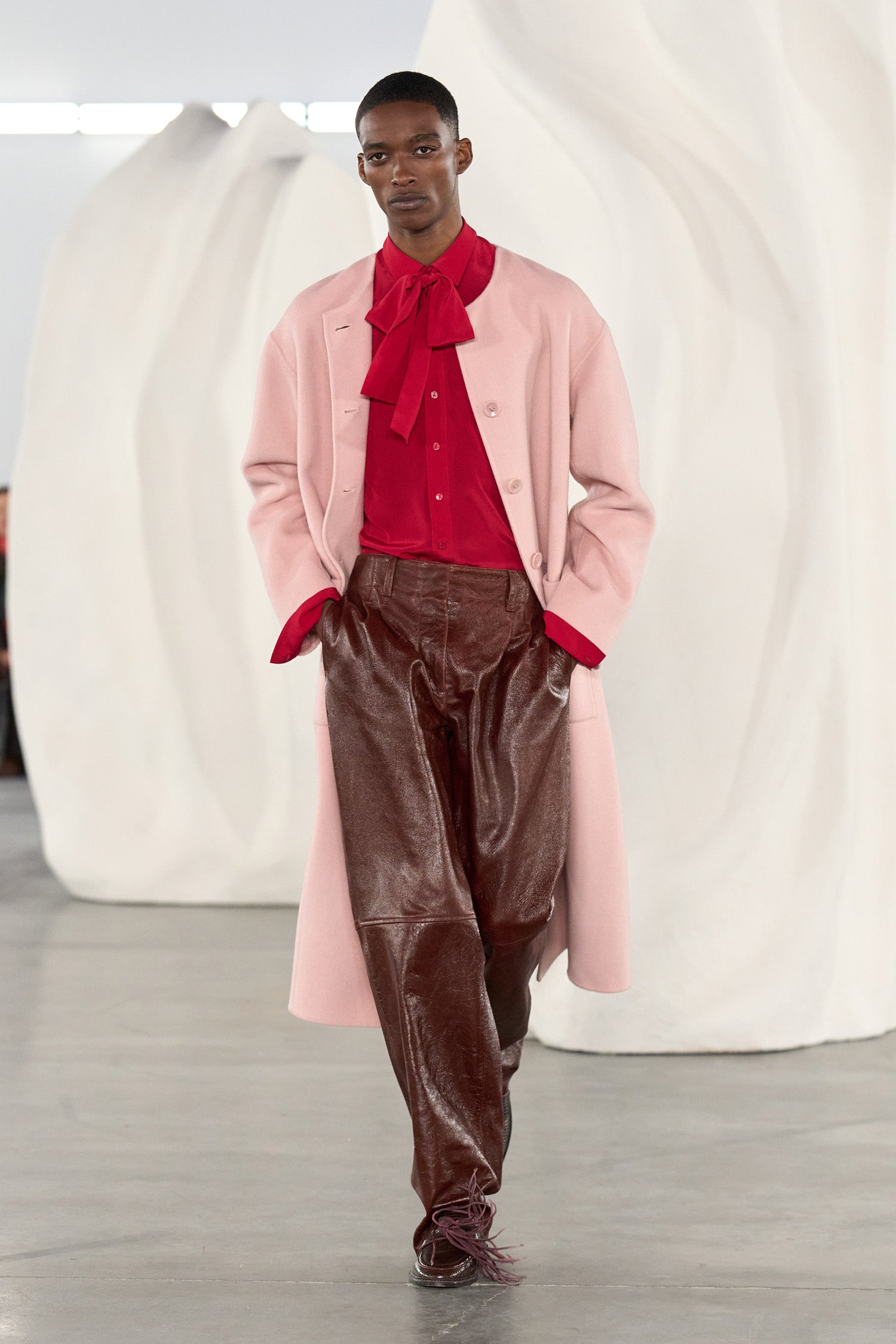 Ulla Johnson Keiran Leather pantalon Cognac cuir