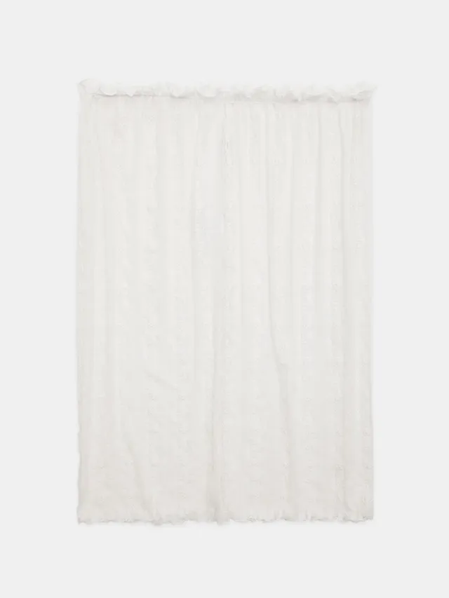 Ester Manas Lace Skirt jupe midi crème dentelle rayée stretch