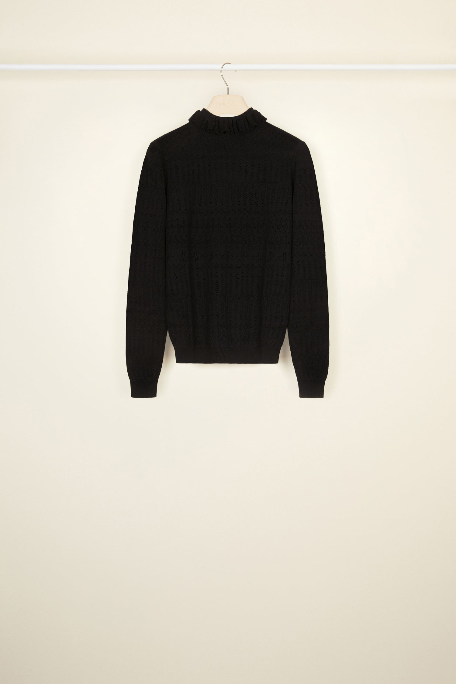 Patou P22KN0758049999B pull ajouré Black