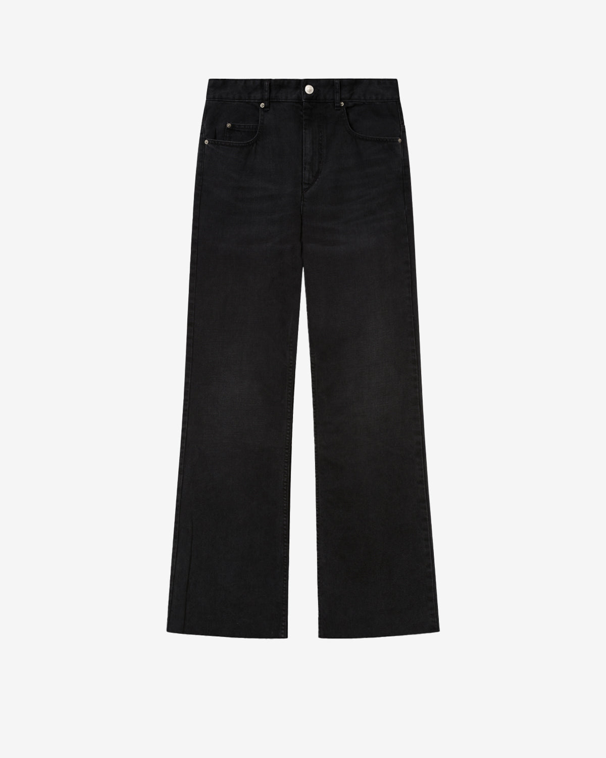 Isabel Marant Belvira jean bootcut noir délavé coton