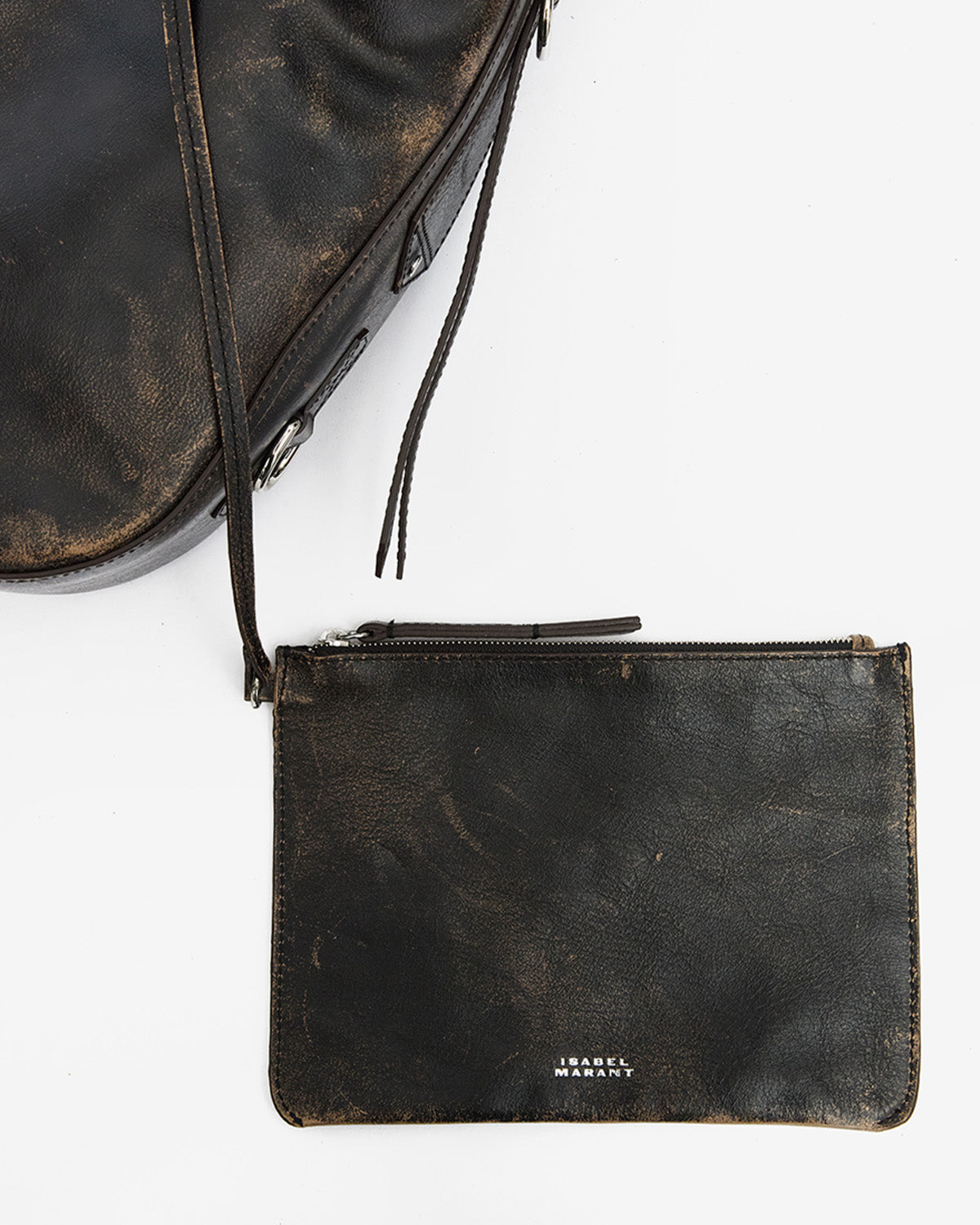 Isabel Marant Bolton Hobo sac cuir marron vintage