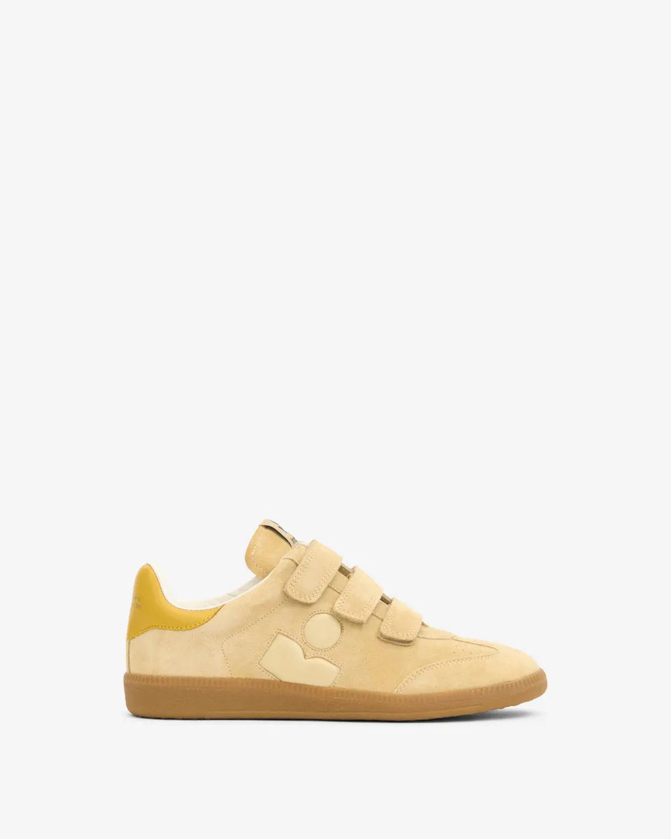 Isabel Marant Beth baskets beige jaune doré cuir