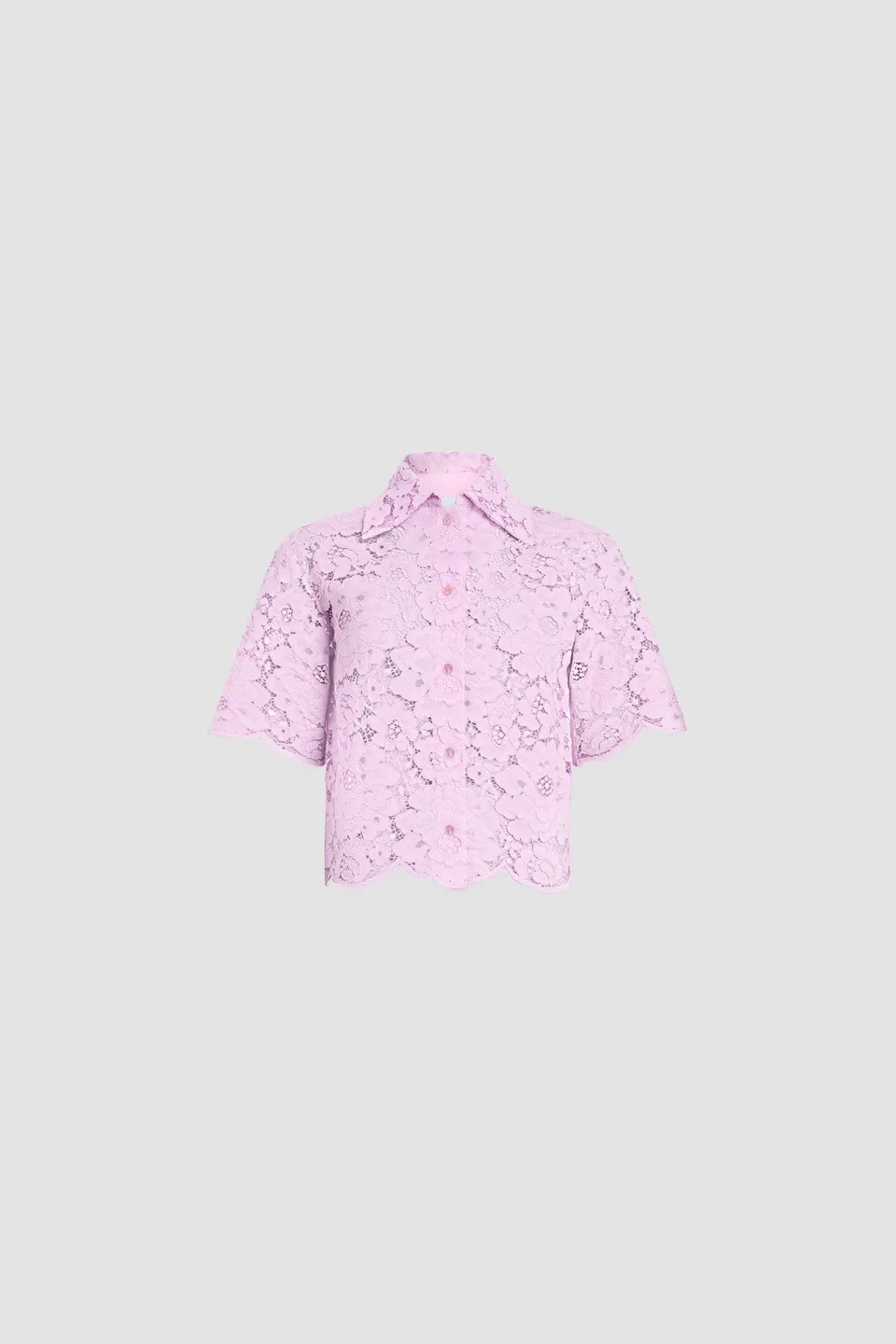 Patou BL056 chemise Pink Parfait 38 broderie fleurs