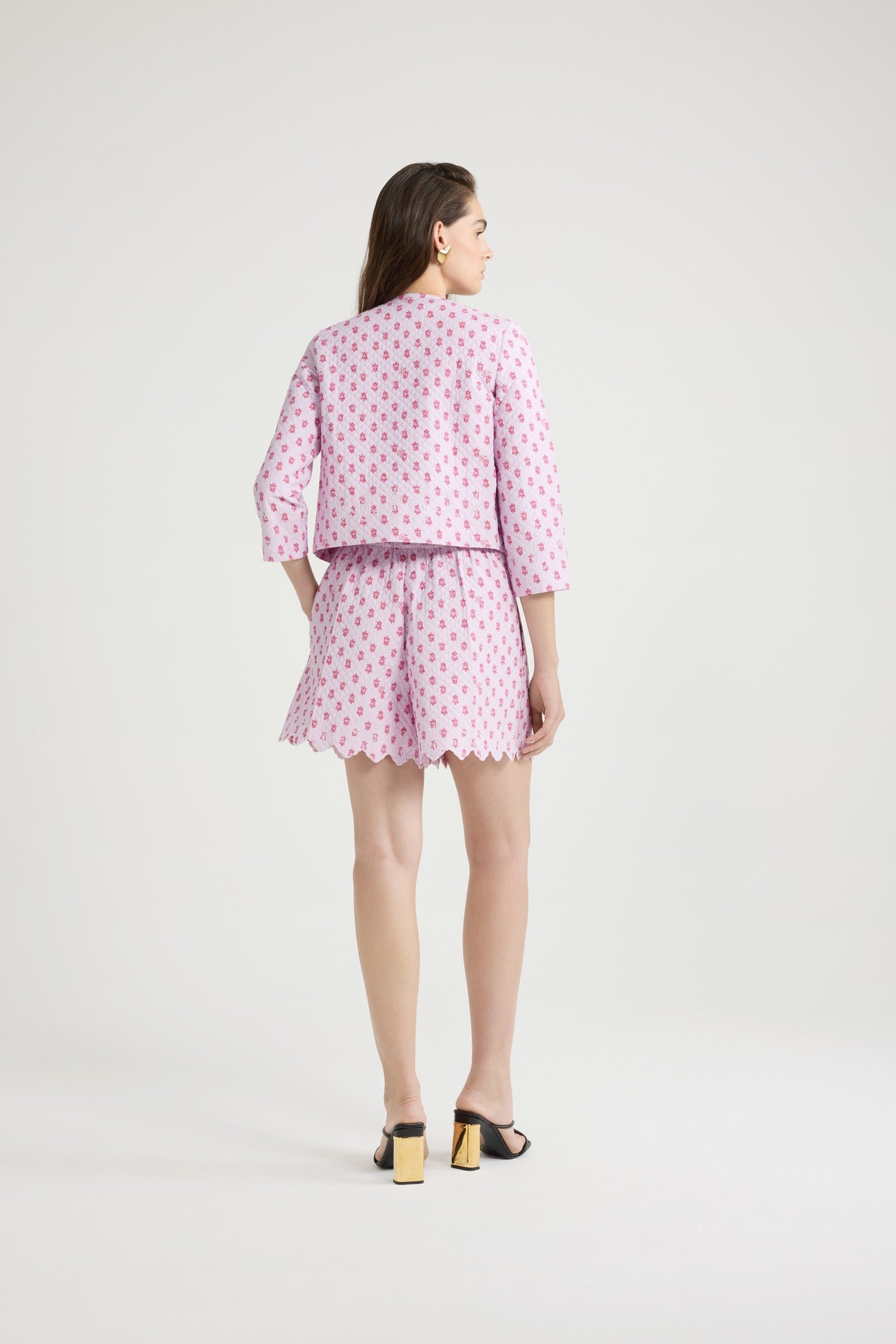 Patou P25JA052 veste matelassée viscose rose Provence