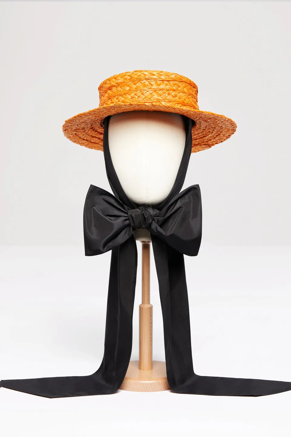 Patou P23AC042 canotier raphia Marigold orange