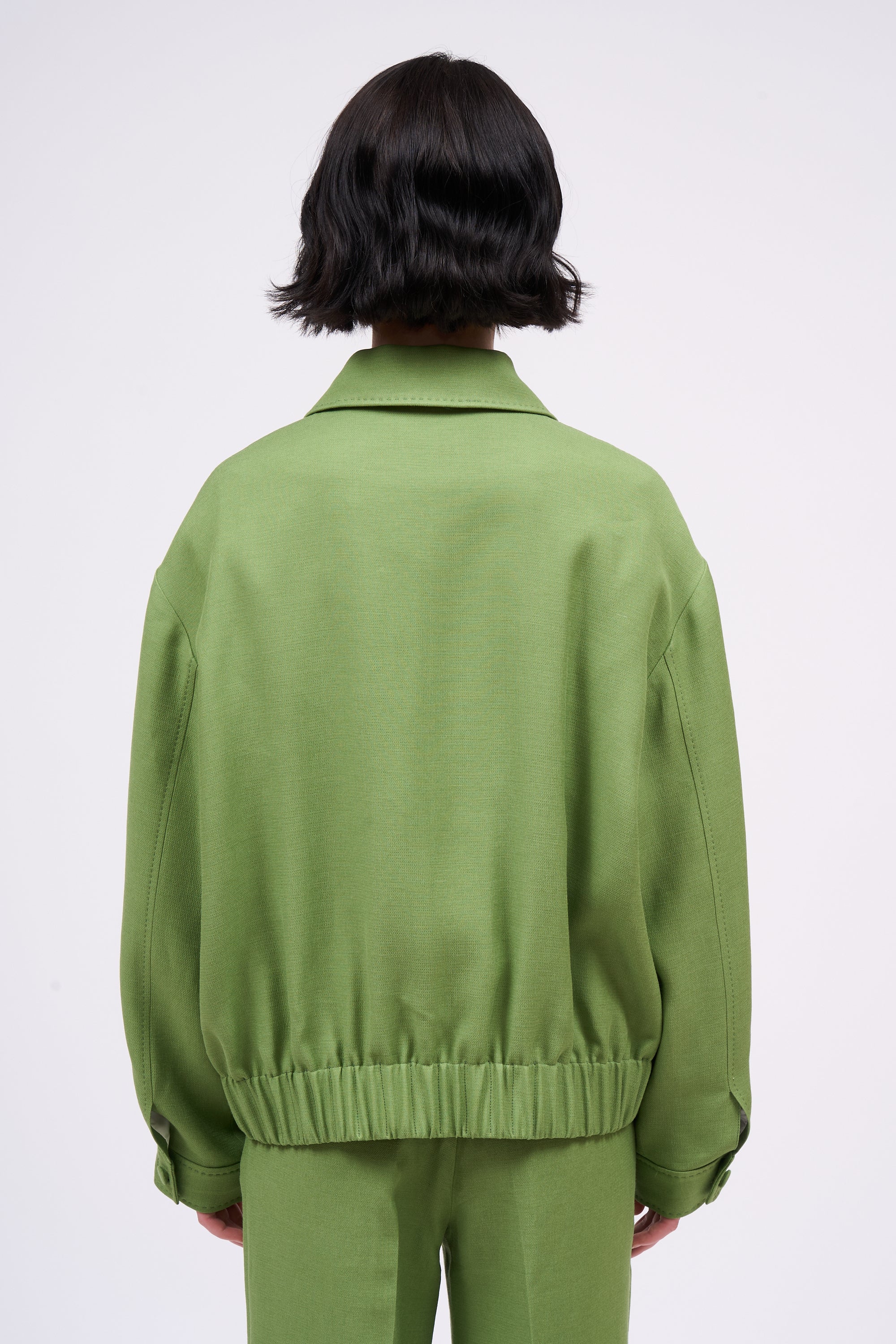 Paul & Joe Batignole veste bomber verte laine soie