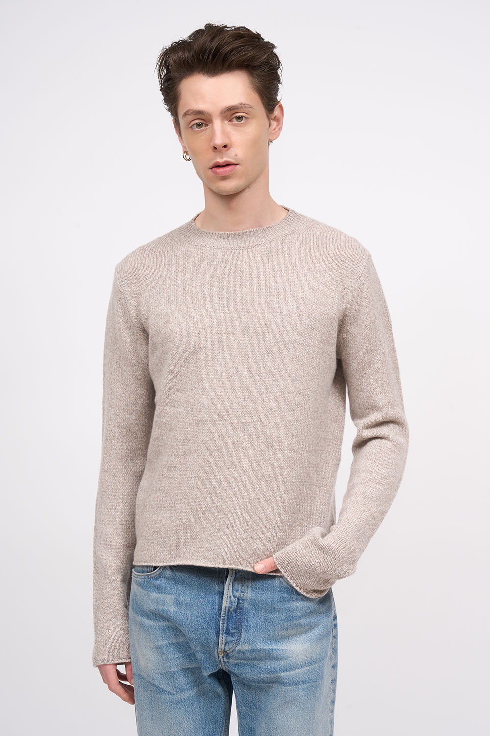 Paul & Joe Philippe pull cachemire marron col rond
