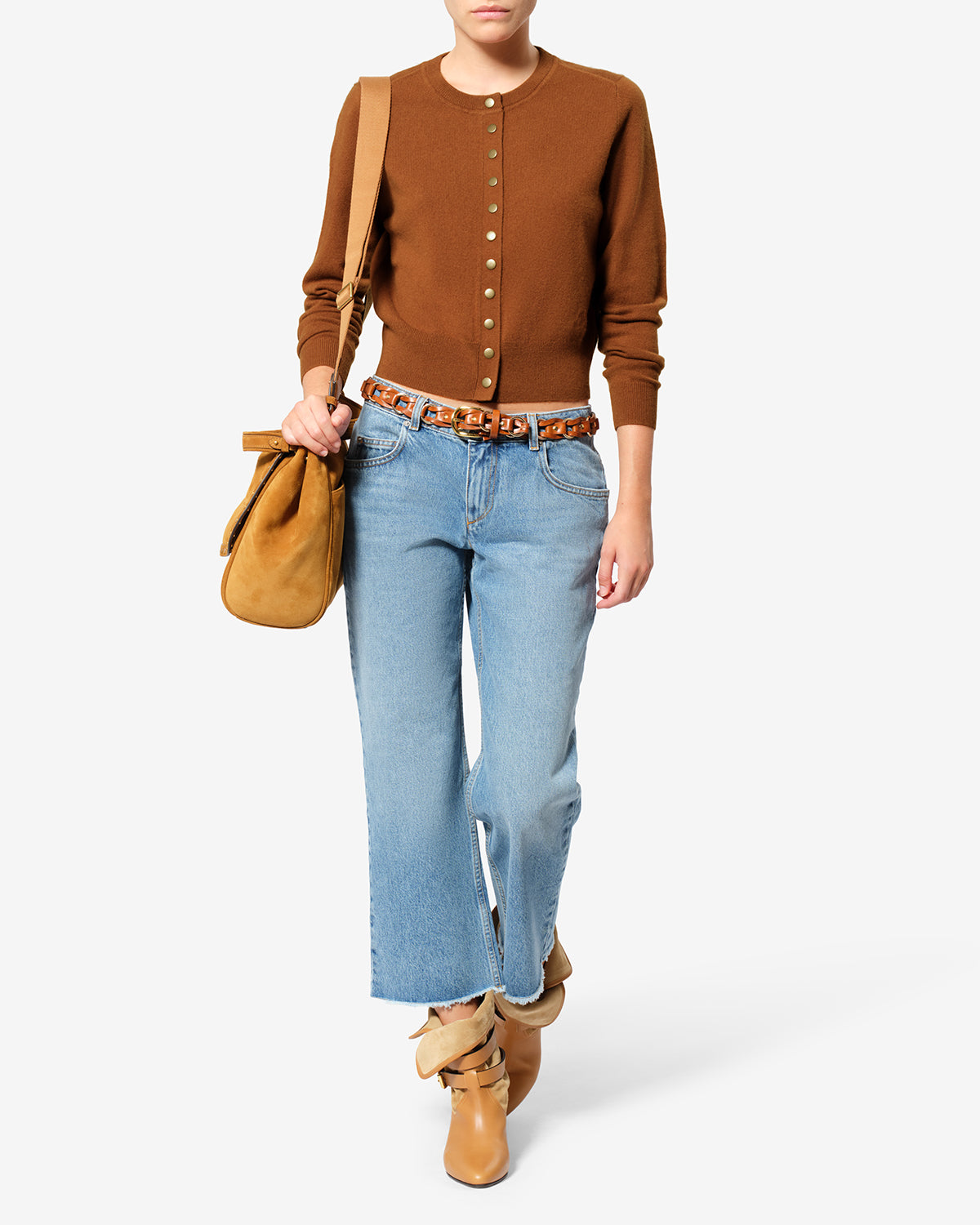 Isabel Marant Idesia CA0101FB-B1L07I cardigan caramel laine