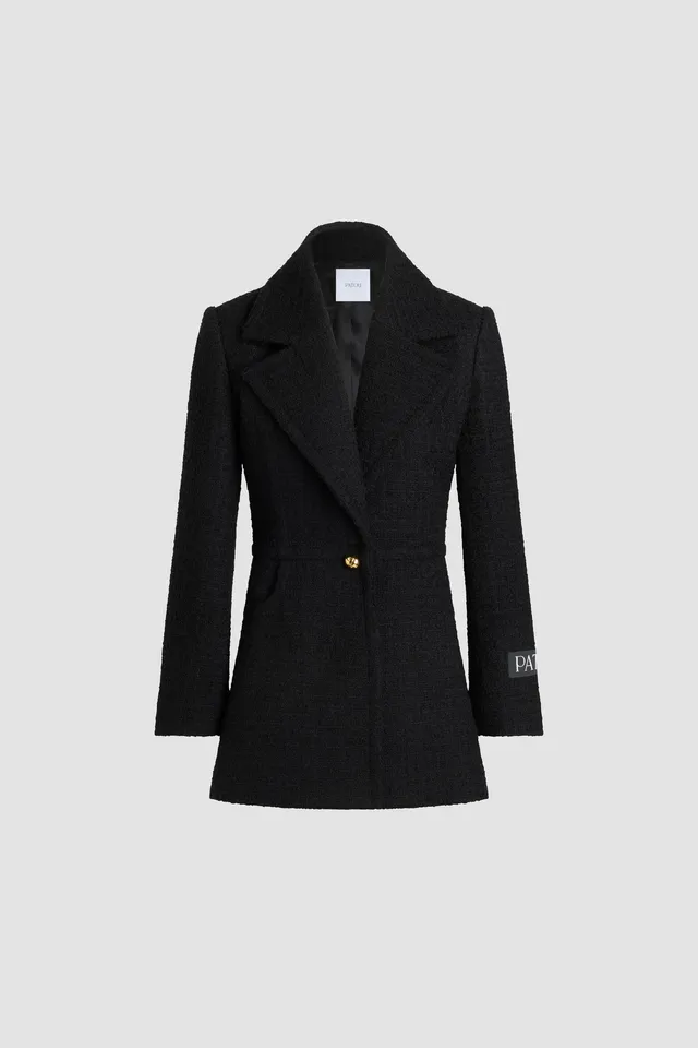 Patou JA056 veste tweed laine noire