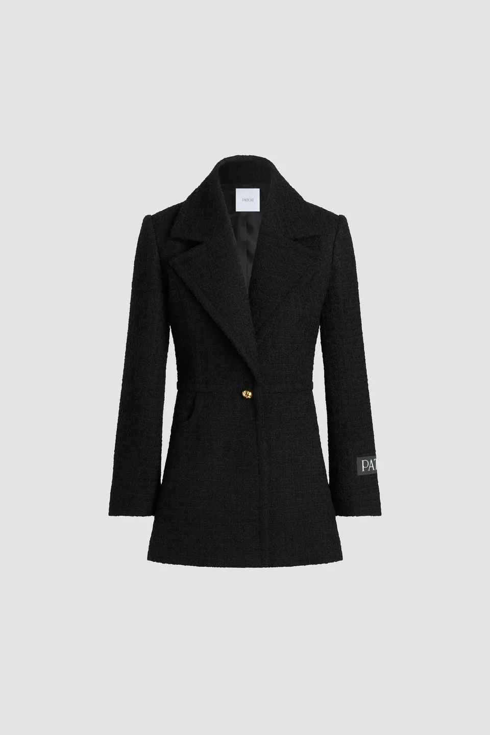 Patou JA056 veste tweed laine noire