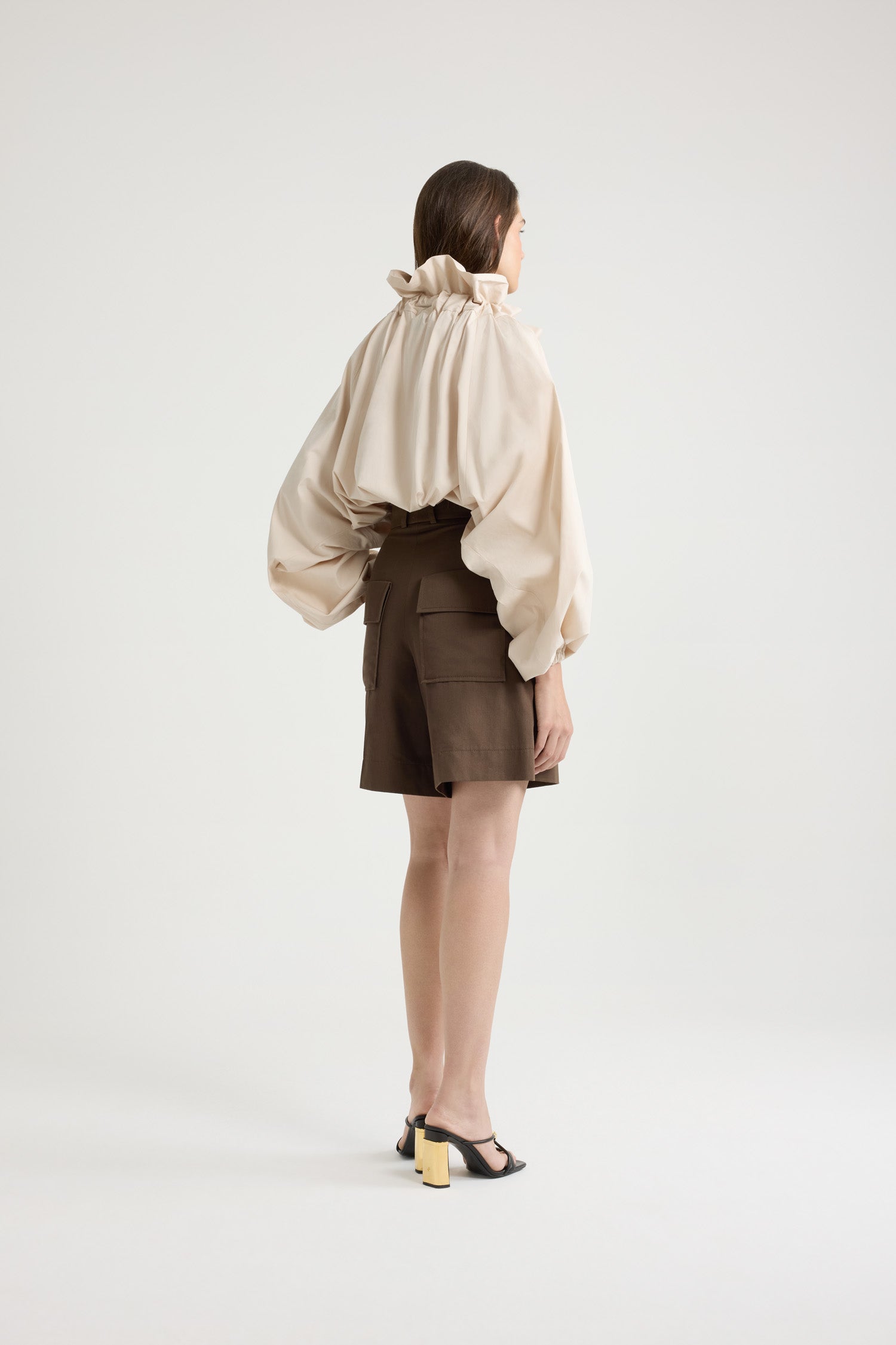 Patou P25TO0170017117B top popeline coton beige Tapioca