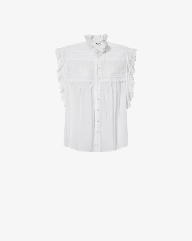 Isabel Marant Dersia HT0948FC blouse coton blanc