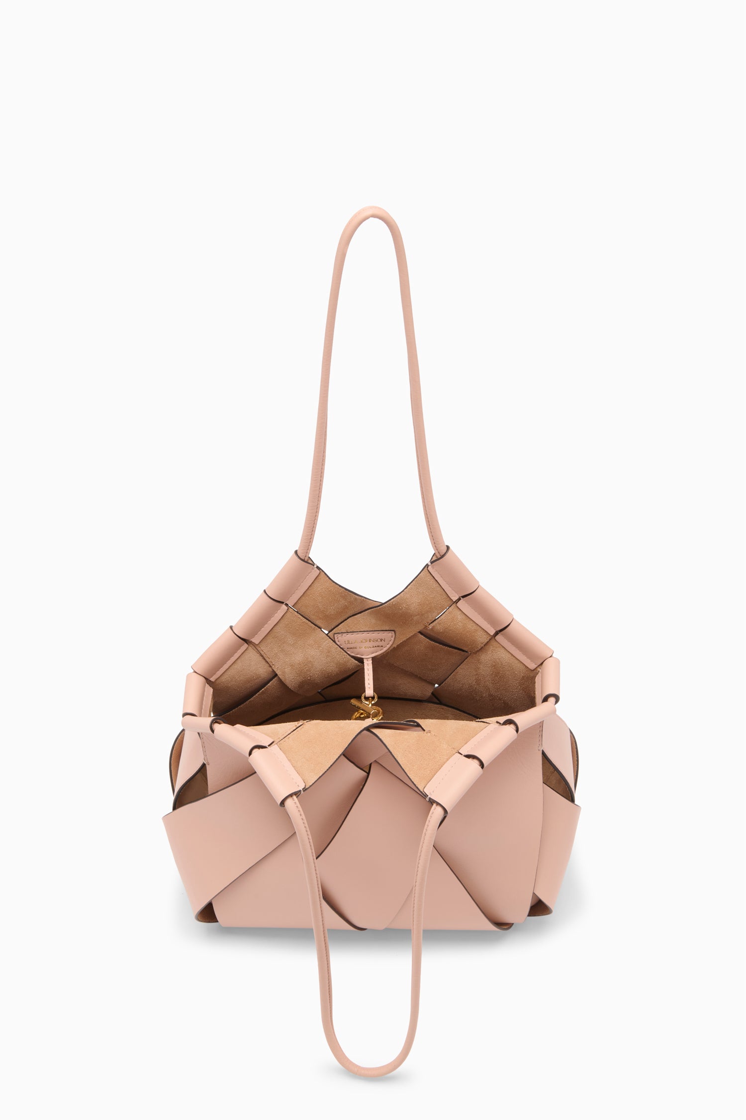 Ulla Johnson Charlotte Shoulder Bag sac cuir rose tulip