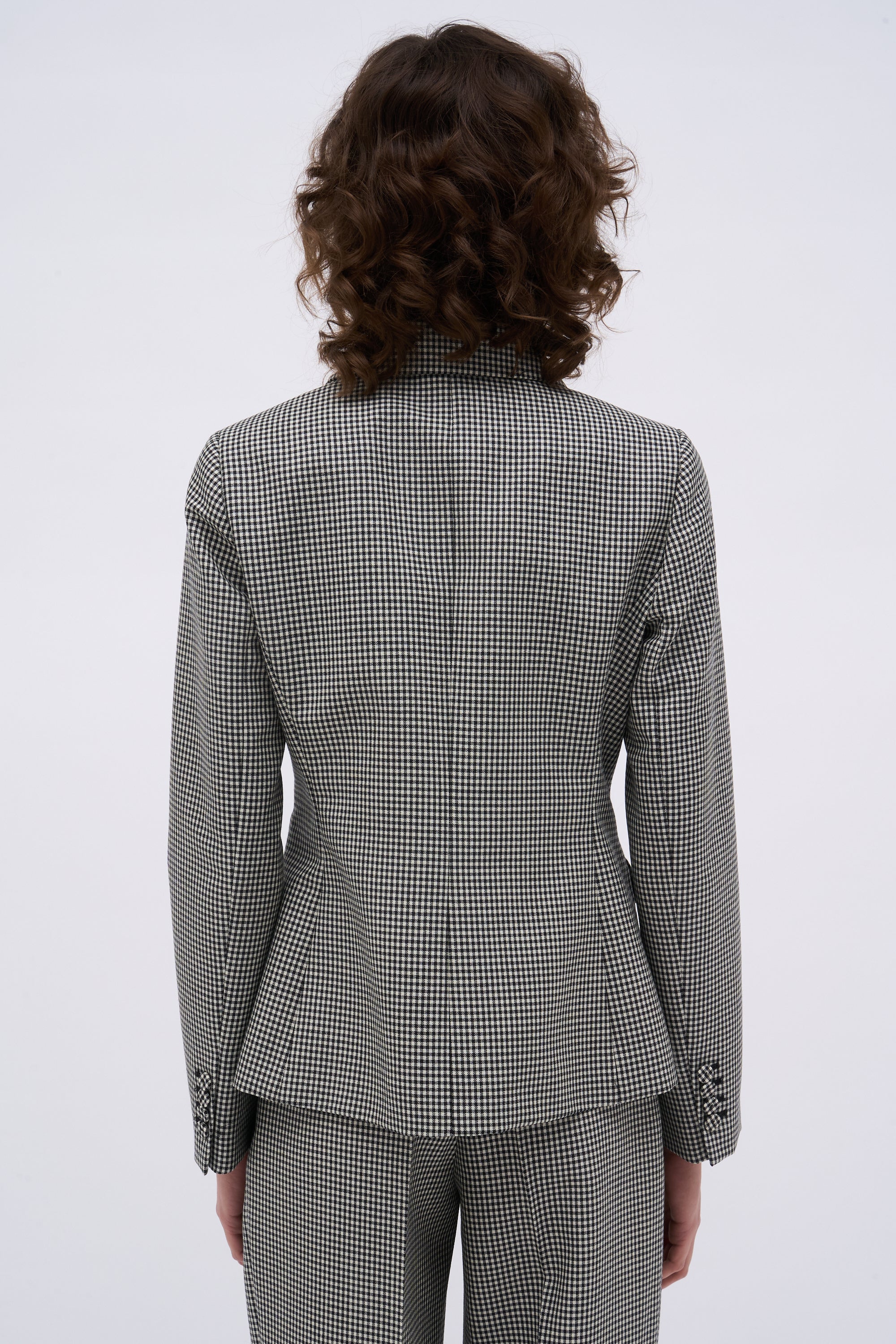 Paul & Joe Sabrina veste mohair vichy noir et blanc laine