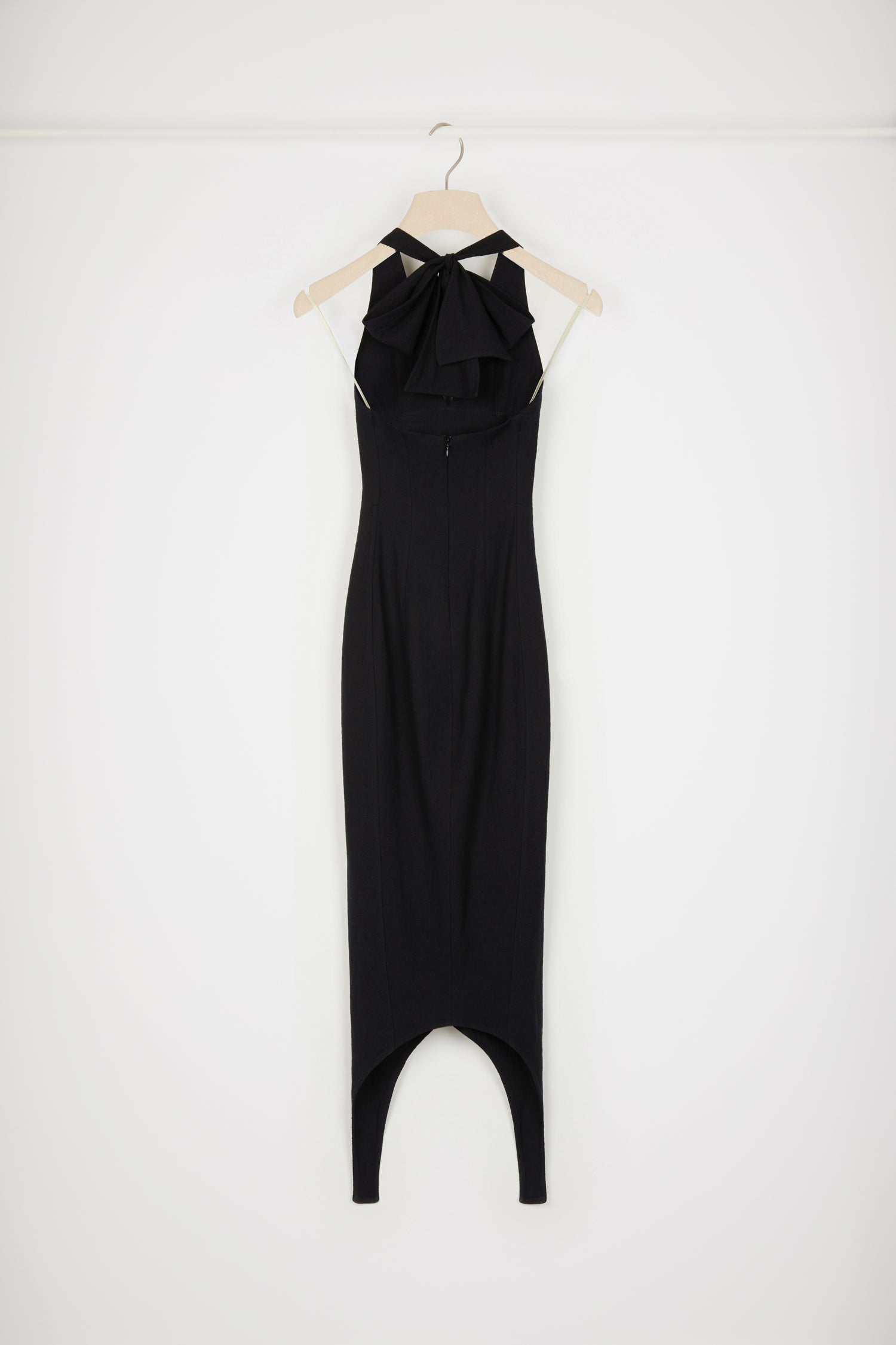 Patou DR109 P23DR1090137999B robe halter midi noire coton 34-44